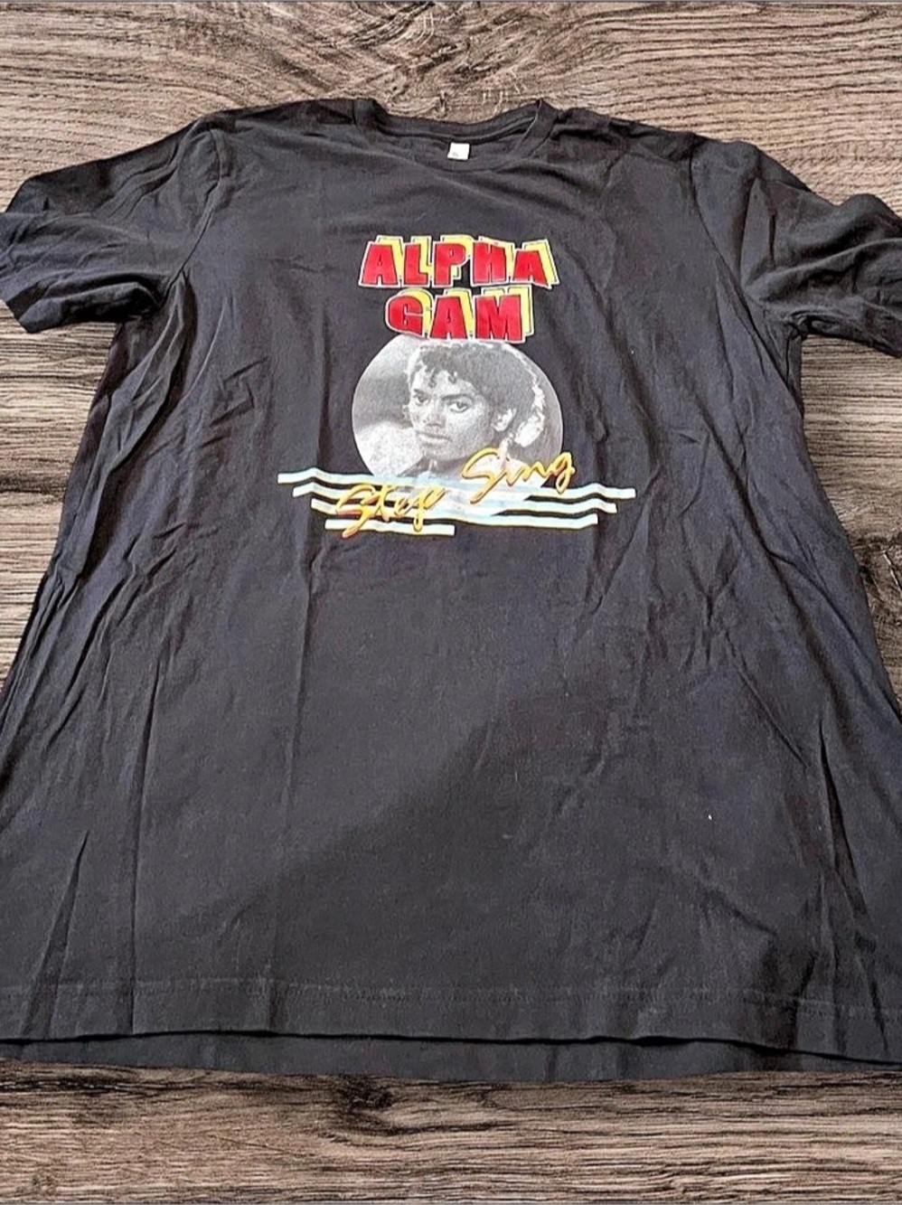☑️ UNA Alpha Gamma Delta Michael Jackson Step Sing 2021 T-Shirt Black XL